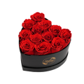 Small Heart Black Box Red Forever Roses product display on white background.